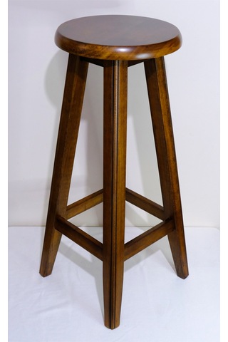 El Yapımı Doğal Ahşap Yuvarlak Tabure 70 Cm Şık Ve Dayanıklı Ceviz