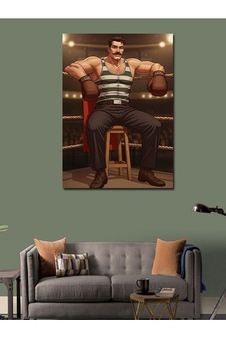 Kanvas Tablo Boksör Ve Gücün İfadesi 50cmx70cm