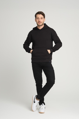 Alexandergardi Alexandergardı Kangru Cepli Kapişonlu Sweatshirt E23-00176 Siyah