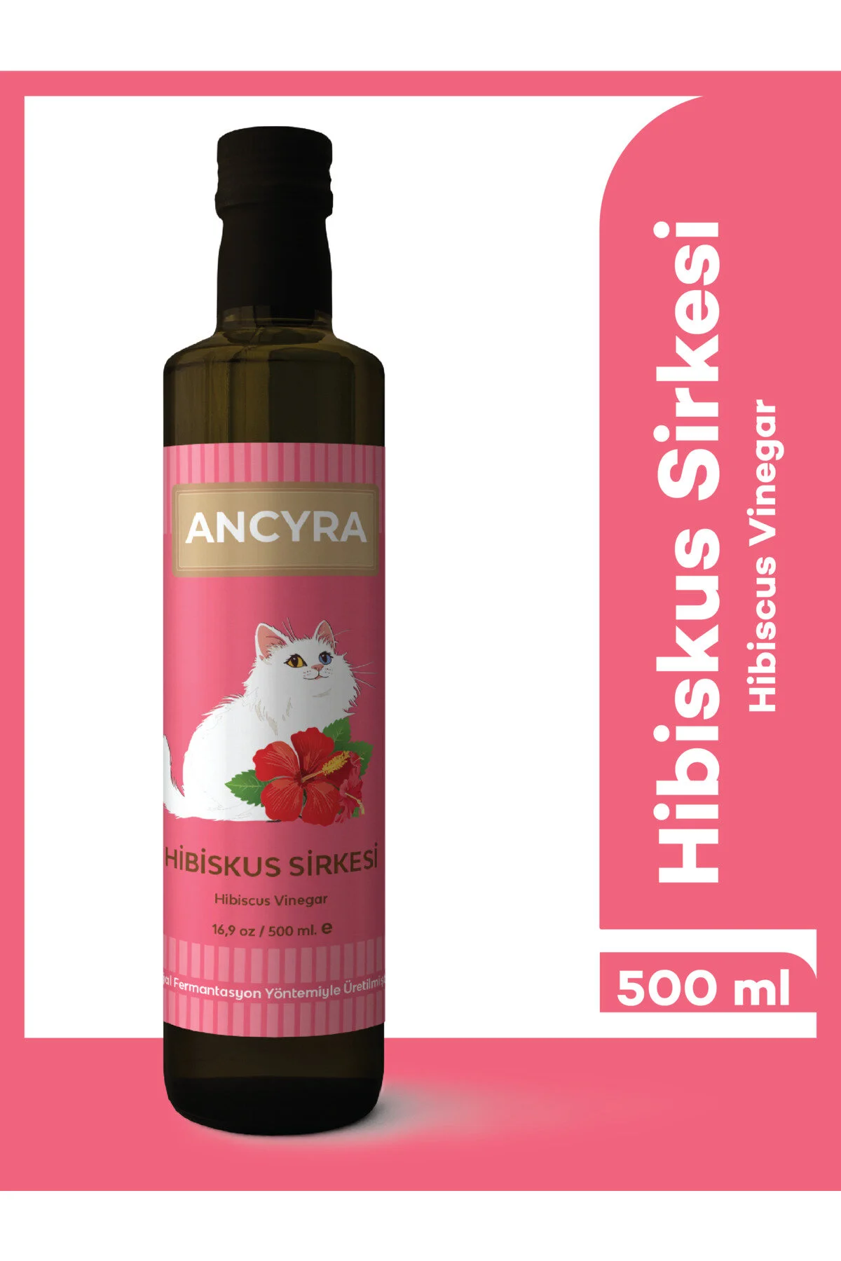 Hibiskus Sirkesi Doğal Fermante Hibiscus Vinegar 500 Ml