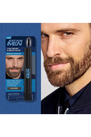 Just For Men 1 Günlük Geçici Sakal ve Kaş Boyası 9 ML 0.1 Orta Kahverengi