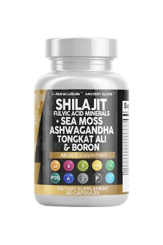 Shilajit + Sea Moss + Coq10 + Pqq + Boron + Black Pepper + Tongali + Boron 90 Capsul Usa Menşei