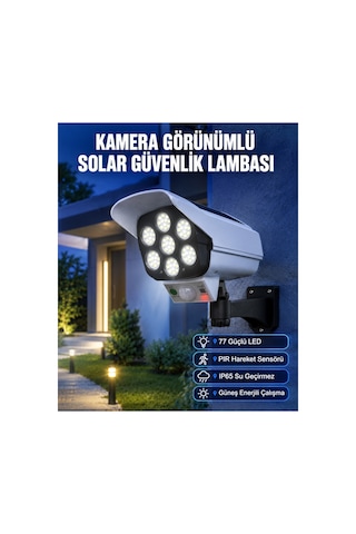 Kablosuz, Güneş Paneliyle Şarj Olan Dış Mekan Lambası 8-10 Saat Aydınlatma Süresi Altın