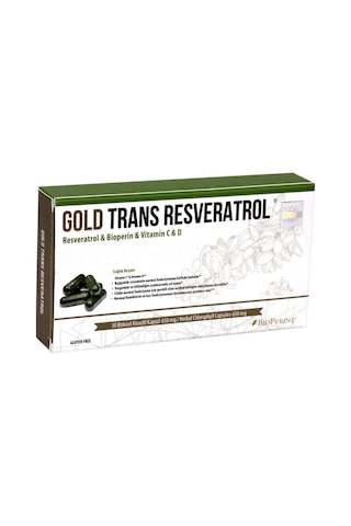 Gold Trans Resveratrol & Bioperin & Vitamin C &Vitamin D