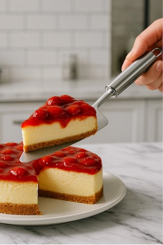 Paslanmaz Çelik Çok Amaçlı Pasta & Pizza Spatulası - Dilimleme Ve Servis - Tırtıklı Diğer