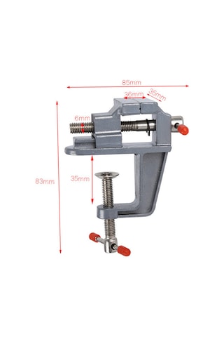 Alüminyum Miniatür Küçük Hobici Masa Kelepçesi Çok Fonksiyonlu Mini Araç
