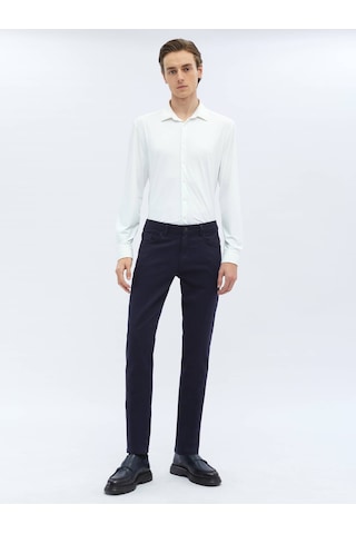 Kip Lacivert Dokuma Slim Fit Casual Pamuk Karışımlı Pantolon 400053 Lacivert