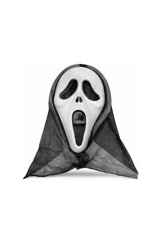 Kapşonlu Çığlık Maskesi Scream Maskesi - Hayalet Maskesi 33x21 Cm Diğer