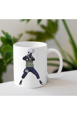 Anime Naruto Kakashi Hatake Action Tasarımlı Bardak Siyah