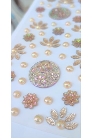Taş Sticker Sarı Gold Yapışkanlı Saç , Yüz Ve Tırnak Taşı Işıltıl