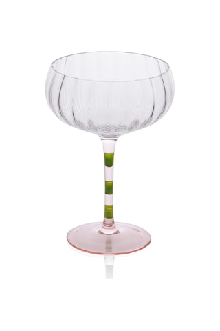 The Mia Ayaklı Cam Dondurma Kasesi Pembe Yeşil 240 Ml