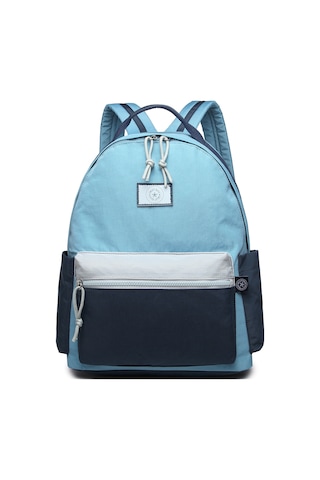 Smart Bags Büyük Boy Laptop Bölmeli Su Geçirmez Kumaş Renkli Okul Çantası Mavi/lacivert