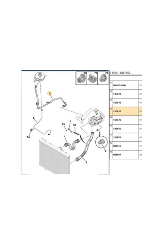 Yedek Su Depo Hortumu Partner Tepee 308 3008 5008 C4 Picasso Berlingo 1317v2-ibr17510