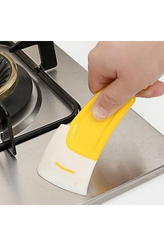 1/2 Adet Mutfak Silikon Yumuşak Kazıyıcı Yemek Kirli Kızartma Tavası Bulaşık Tencere Temizleme Spatula Yıkama Aletleri Mutfak Aletleri Sarı