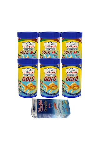 Gold Natural ve Mix Granulat 6x100ml Japon Balık Yemi ve Vitamini