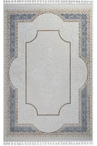 Gabardin Halı Miranda Serisi 4013 Akrilik Halı Salon Oturma Odası Halısı Krem