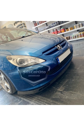 Peugeot 307 2001-2008 Uyumlu Üniversal Laguna Lip Esnek Ön Lip 2 Parça Tampon Altı Dil Karlık Ön Ek 00 Şüscaroto Aksesuar