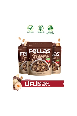 Fellas Granola - Fındık & Kakao 200 G - 3'lü Paket