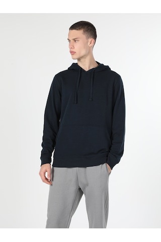 Colin's Regular Fit Kapüşonlu Mavi Erkek Sweatshirt cl1055785_Q1.V2_NAV