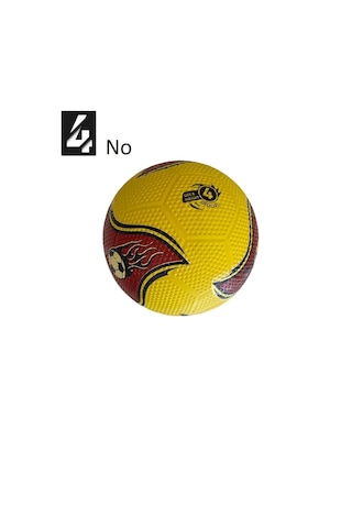 Kauçuk Futbol Topu No:4 Her Zemine Uygun Maç Topu Çok Renkli