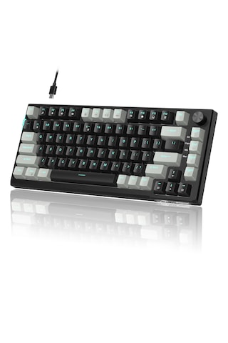 Magegee Sky81 83 Tuş Kablolu Rgb Hot-swap Gasket Gri-siyah Gaming Klavye