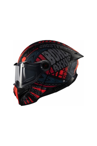 Axxis Ghostfighter Sv Boho C3 Motosiklet Çene Açılır Kask Siyah Kırmızı