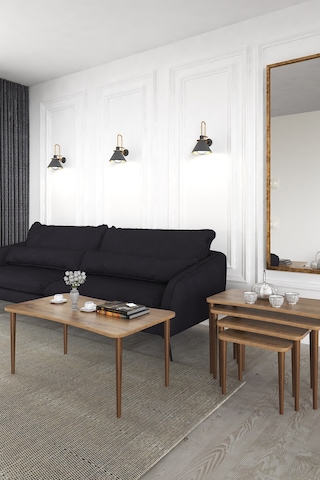 Aleyna 5li Orta Sehpa ve Zigon Sehpa Ahşap Ayaklı Sehpa – Ceviz