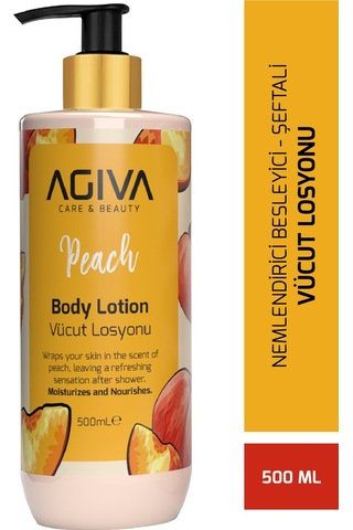 Şeftali Agiva Care & Beauty Yoğun Nemlendirici Ve Besleyici Vücut Losyonu 500 Ml