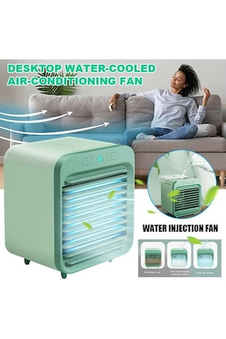Mini Taşınabilir Fan Soğutucu Vantilatör 4261 Yeşil