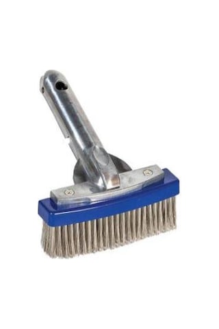 Krom Saplı Paslanmaz Klipsli Model Tel Havuz Fırçası 15 cm-Stainl