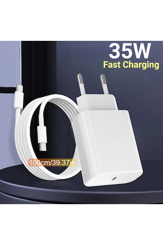Wangxi 35w Hızlı Şarj Cihazı 1m Type C Şarj Kablolu Usb Type C Portlu Apple Uyumlu iPhone 16 15 İpad İçin
