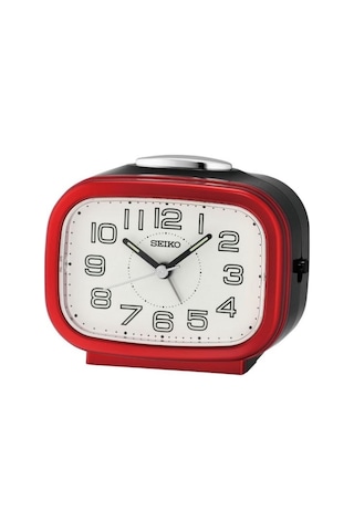 Seiko Qhk060r Sessiz Saniyeli Aydınlatmalı Bell Sesli Alarm 5 Dk Ertelemeli Masa Saati Çok Renkli