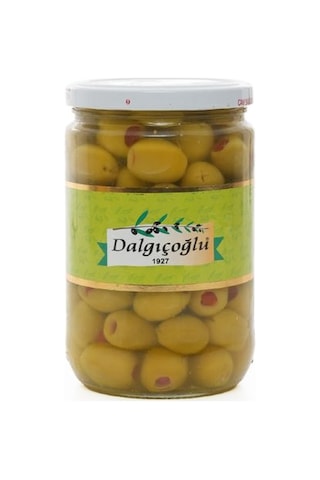 Dalgıçoğlu Biberli Zeytin Biber Dolgulu Ayvalık Yeşil Zeytin Cam 400 G