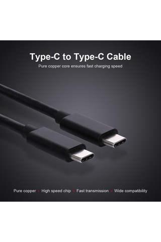 Lemestar Temiz Bakır Tipi-c Erkek-erkek Veri Kablosu, Etkili Parazit Engelleme Özelliği İle