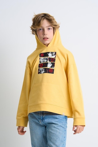 Alexandergardi Alexandergardı Kanguru Cepli Baskılı Kapüşonlu Çocuk Sweatshirt Sarı