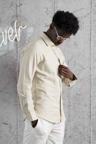 Advante Slimfit Yazlık Düz Pamuklu Gömlek Yeşil