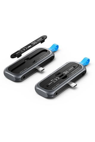 Vention 4'ü 1 Arada Alüminyum Alaşımlı Kablosuz Type-c Hub Çoklayıcı - 4k Hdmı Usb 3,2 Tf Gri