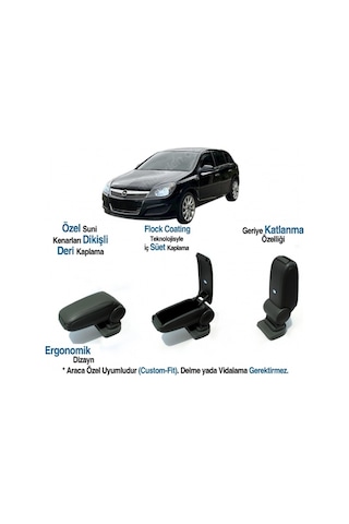 Opel Astra H Araca Özel Kol Dayama Vidasız Kolçak 2004 2005 2006 2007
