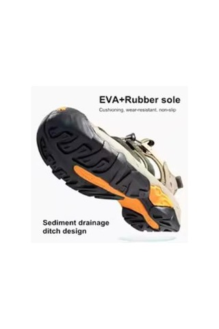 Humtto 710445a Burnu Kapalı İthal Trekking Erkek Sandalet Haki