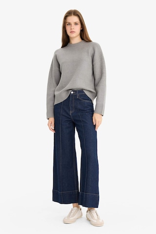 Defacto Oversize Geniş Kalıp Bisiklet Yaka Triko Kazak R6044az25wngr261 Gri-gr261