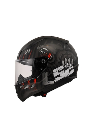 Ls2 Rapid 2 Clawn Kask Mat Siyah - Kırmızı
