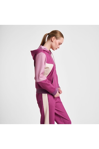 Lescon 25n-2131 Kadın Fermuarlı Kapüşonlu Sweatshirt Violet