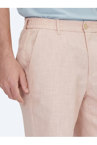 Somon Dokuma Jogging Fit Casual Pamuk Karışımlı Bermuda Somon