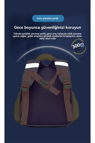 Çocuk Anaokulu Küçük Okul Çantası Erkek Ve Kız Sırt Çantası Mavi-gri