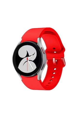 Mey İthalat Samsung Samsung Uyumlu Galaxy Watch 4 Klasik Kordon - Kırmızı