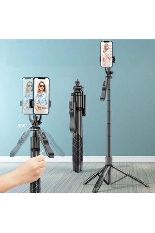 Coverzone Profesyonel Tripod Ve Selfie Çubuğu L16 Bluetooth Uzakt