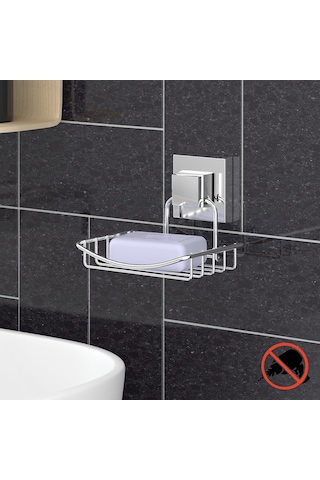 Teknotel Ef265 Krom Yapışkanlı Krom Sabunluk