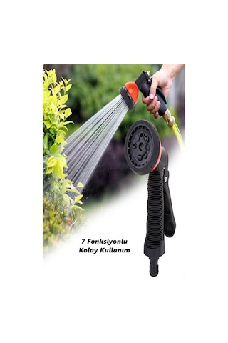 Solo 7 Çefit Su Atabilen Bahçe Sulama Tabancası Basınçlı Oto Yıkama Tabancası Hortum Ucu Fıskiye 1 Adet