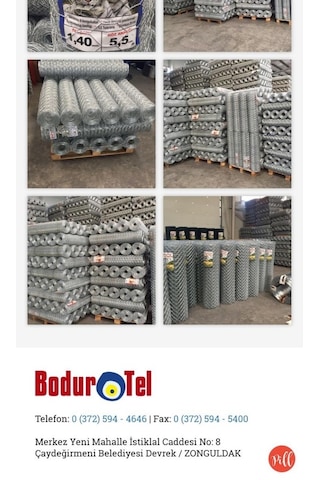 Kümes Teli - Bodur Tel- 120 Cm Yükseklik 20 Metre Uzunluk