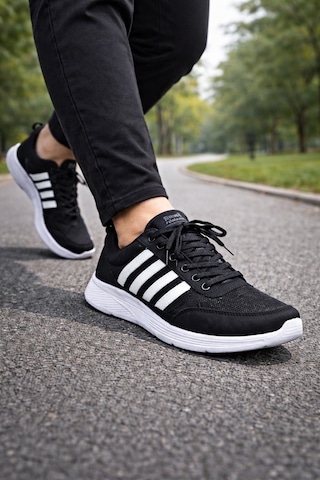 Ghattix Yeni Sezon Erkek Sneaker Ayakkabı Siyah Beyaz Siyah - Beyaz